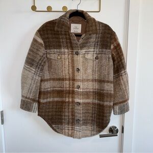 ARITZIA | Wilfred Free Ganna Shirt Jacket Brown Plaid XS